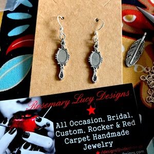 5/$30 Snow White handmade Mirror earrings new!